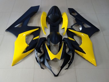 Matte Black & Yellow 05-06 GSXR 1000 Fairings