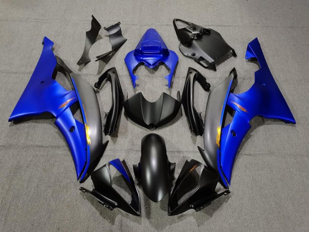 Matte Black and Blue 08-16 R6 Fairings Matte Black and Blue 08-16 R6 Fairings