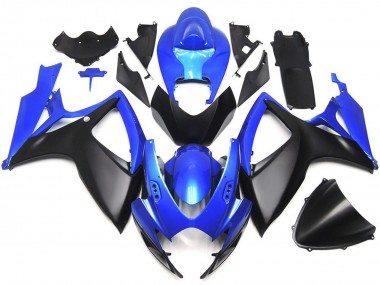 Matte Black and Blue OEM Custom Style 06-07 GSXR 600-750 Fairings