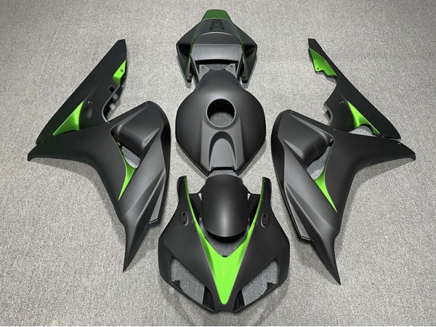 Matte Black and Green 06-07 CBR1000RR Fairings Matte Black and Green 06-07 CBR1000RR Fairings
