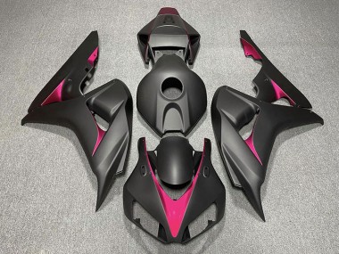 Matte Black and Pink 06-07 CBR1000RR Fairings
