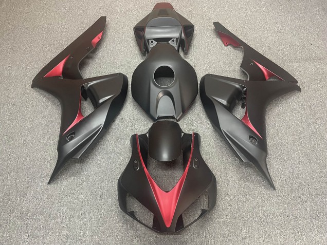Matte Black and Red 06-07 CBR1000RR Fairings Matte Black and Red 06-07 CBR1000RR Fairings