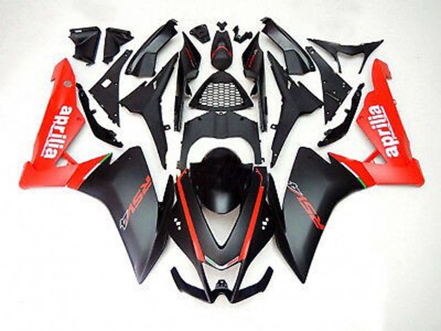 Matte Black and Red 12-15 RS4 125 Fairings Matte Black and Red 12-15 RS4 125 Fairings