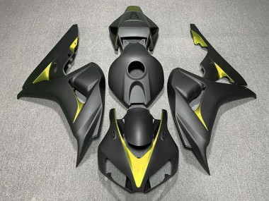 Matte Black and Yellow 06-07 CBR1000RR Fairings