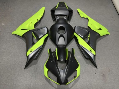 Matte Grey Black and Green 06-07 CBR1000RR Fairings