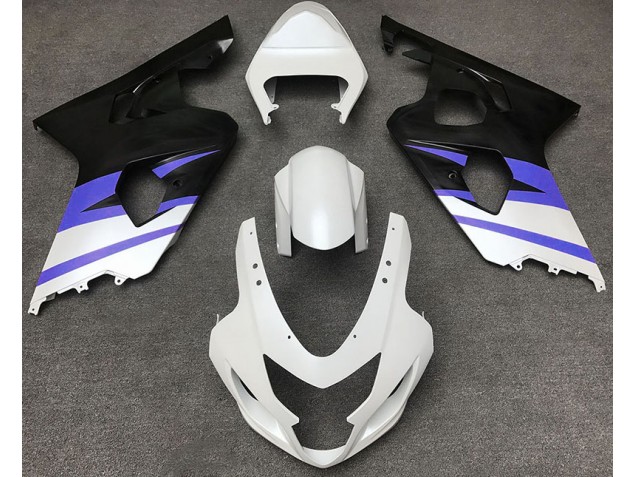 Matte White & Blue 04-05 GSXR 600-750 Fairings Matte White & Blue 04-05 GSXR 600-750 Fairings