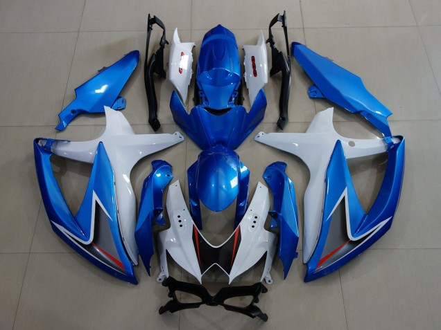 Metallic Blue & White 08-10 GSXR 600-750 Fairings Metallic Blue & White 08-10 GSXR 600-750 Fairings