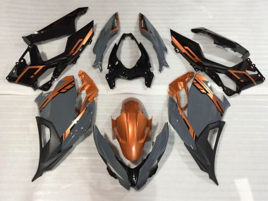 Nardo Grey and Orange 18-23 Ninja 400 Fairings