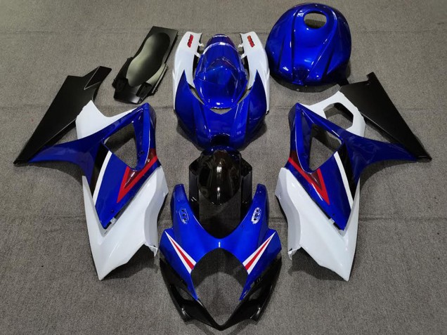 OEM Style Gloss Blue and White 07-08 GSXR 1000 Fairings OEM Style Gloss Blue and White 07-08 GSXR 1000 Fairings