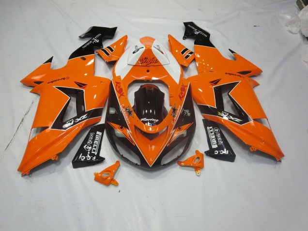 Orange Black 06-07 ZX10R Fairings Orange Black 06-07 ZX10R Fairings