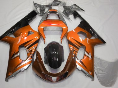 Orange and Silver 01-03 GSXR 600-750 Fairings