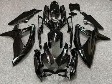 Gloss Black & White Logos 08-10 GSXR 600-750 Fairings