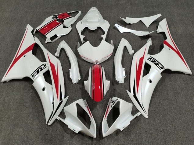 Pearl White & Gloss Red 08-16 R6 Fairings Pearl White & Gloss Red 08-16 R6 Fairings