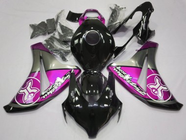 Pink on Black Custom 08-11 CBR1000RR Fairings