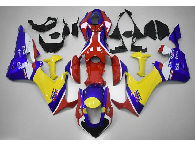 Red Blue and Yellow HRC 17-23 CBR1000RR Fairings Red Blue and Yellow HRC 17-23 CBR1000RR Fairings