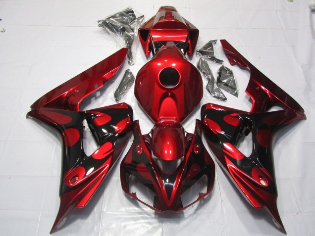 Red and Black Candy 06-07 CBR1000RR Fairings Red and Black Candy 06-07 CBR1000RR Fairings