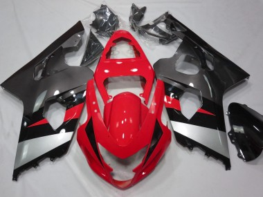 Red and Silver Gloss 04-05 GSXR 600-750 Fairings