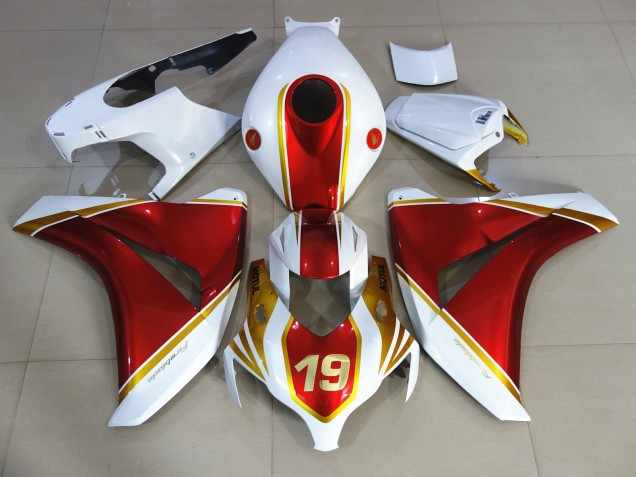 Red and White 19 08-11 CBR1000RR Fairings Red and White 19 08-11 CBR1000RR Fairings