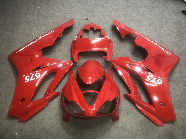 Red with White Decals 06-08 Daytona 675 Fairings Red with White Decals 06-08 Daytona 675 Fairings