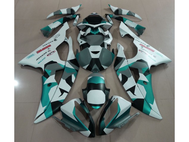 Seafoam Green Snow Camo 08-16 R6 Fairings Seafoam Green Snow Camo 08-16 R6 Fairings