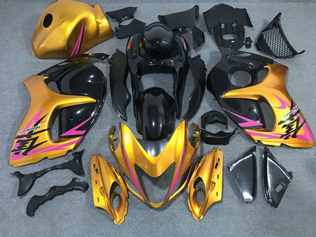 Shiny Gold with Black 08-20 GSXR 1300 Hayabusa Fairings