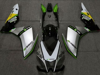 Silver Pirelli & Green 10-15 RSV4 1000 Fairings