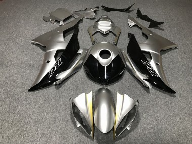 Silver and Black Custom 08-16 R6 Fairings