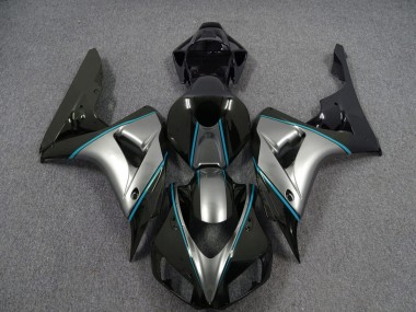 Silver with Blue Pin Stripe 06-07 CBR1000RR Fairings