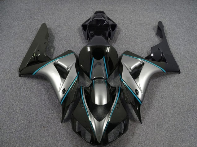 Silver with Blue Pin Stripe 06-07 CBR1000RR Fairings