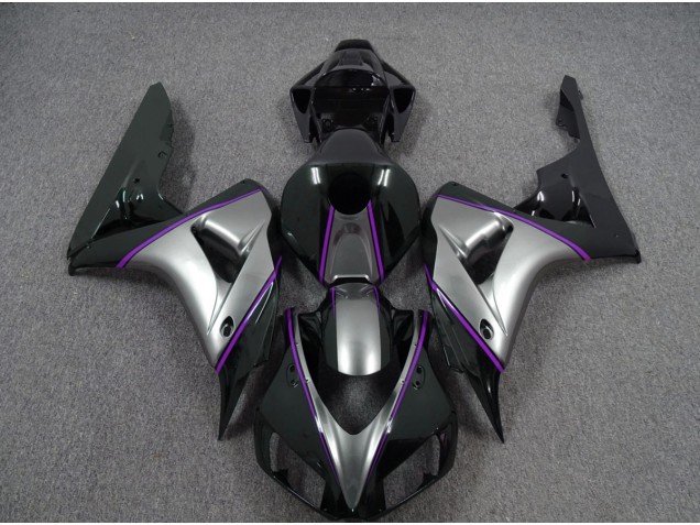 Silver with Dark Purple Pin Stripe 06-07 CBR1000RR Fairings Silver with Dark Purple Pin Stripe 06-07 CBR1000RR Fairings