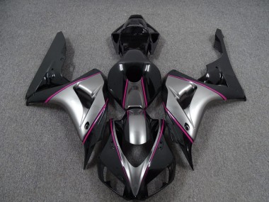 Silver with Pink Pin Stripe 06-07 CBR1000RR Fairings
