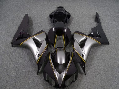 Silver with Yellow Pin Stripe 06-07 CBR1000RR Fairings