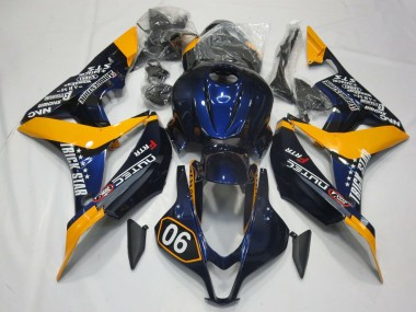 Special Deep Blue and Yellow 07-08 CBR600RR Fairings
