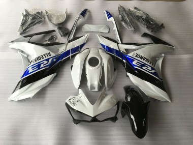 White Blue and Black 15-18 R3 Fairings