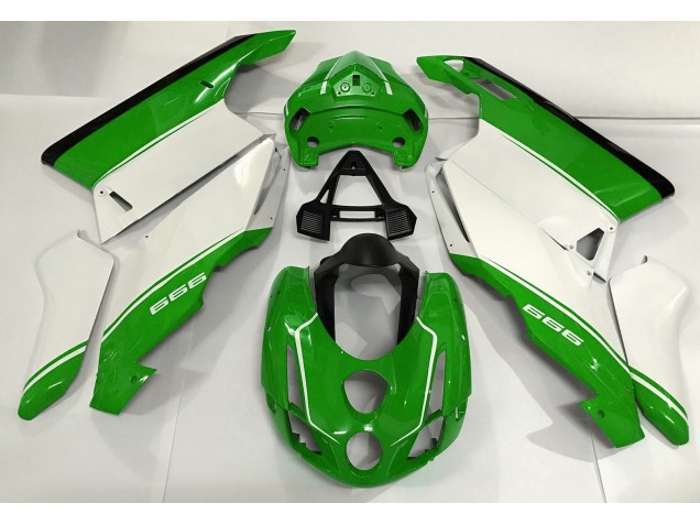 White Green and Black 03-04 Ducati 749 999 Fairings White Green and Black 03-04 Ducati 749 999 Fairings