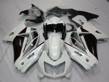 White and Black 08-12 Ninja 250 Fairings
