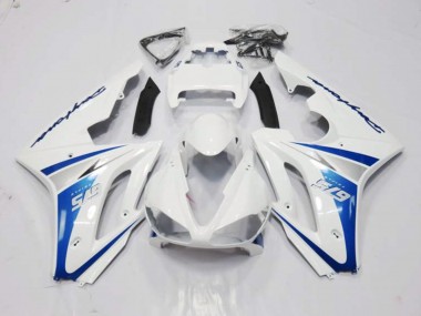 White and Blue Style 06-08 Daytona 675 Fairings