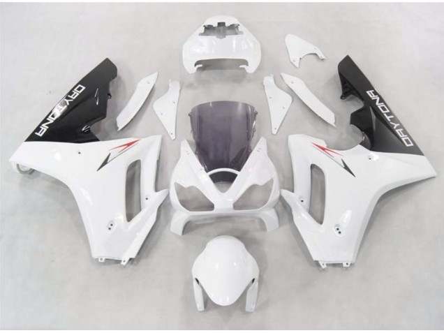 White w Black lowers 06-08 Daytona 675 Fairings