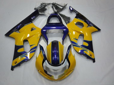 Yellow Blue 01-03 GSXR 600-750 Fairings