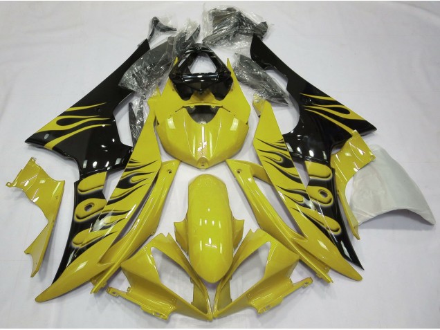 Yellow Flame Style 08-16 R6 Fairings Yellow Flame Style 08-16 R6 Fairings