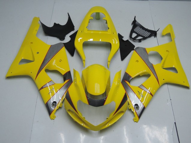 Yellow and Silver 00-02 GSXR 1000 Fairings Yellow and Silver 00-02 GSXR 1000 Fairings